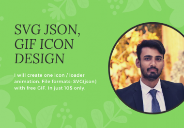 I will create json,  GIF animations,  icon and logo in lottie