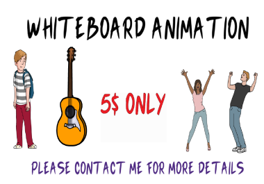 i will create whiteboard animation video for you in 1 hour
