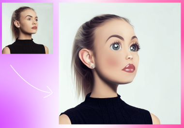 I will draw your face into caricature art