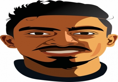 high quality vector art on your face