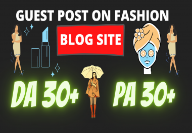 I will do a guest post on a fashion blog