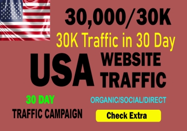 I will Drive 30,000 USA Keyword Targeted/Social Media Traffic To Your Website within 30Days.