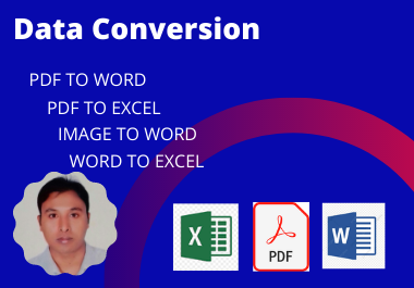 I will convert your data pdf to word,  word to excel accurately