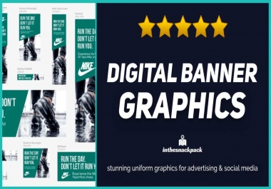 I will create brand consistent digital banner assets in 12 formats