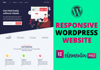 I will create Wordpress website or landing page using elementor pro