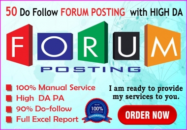 I will post 50 do follow forum with High DA