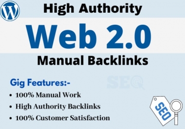 I will make 20 high authority web2 backlinks