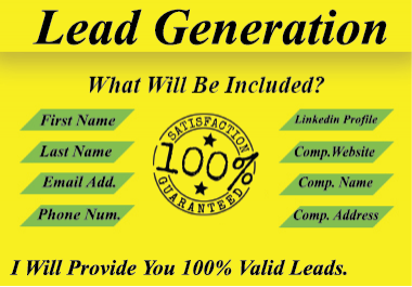 You Will Get 100 Percent Valid Leads From Me