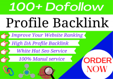 I will create 100 high authority profile backlinks for white hat SEO