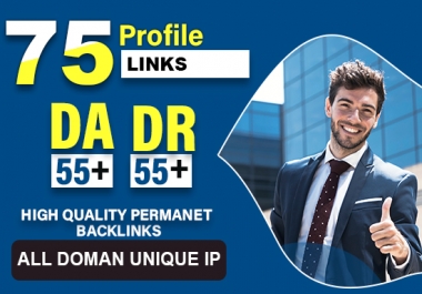 create 75 50 to 98DA high authority profile backlinks