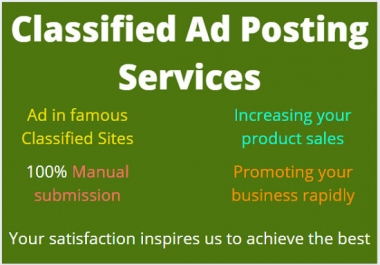 I will do instant live classified ad posting in USA,  UK,  and aus