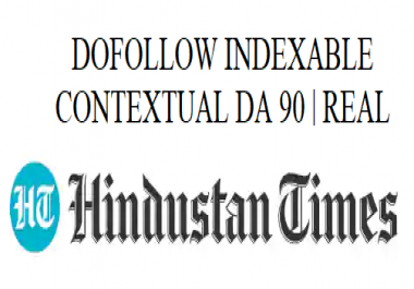 DA 90 Dofollow backlink from Hindustantimes. com