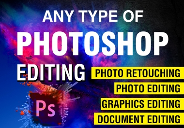 I will do image editing and retouching in with premium quality