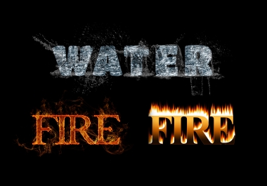 I will create text effects like fire flame text effect,  water text effect