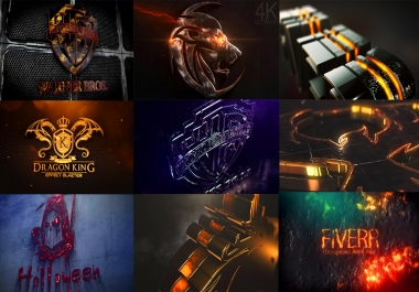 custom 3d cinematic logo intro opener 4k and YouTube intros