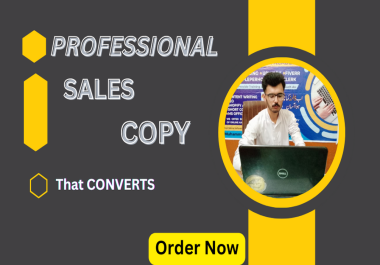 I will write high conversion sales copy and sales letters