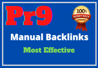 I will Manually do 40 pr9 High Authority Backlinks - Top rank 2021
