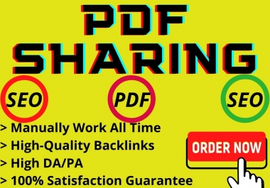 I will do pdf submission to30 Document Sharing Sites
