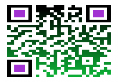 Professional qr codes with company logos and multiple colours.