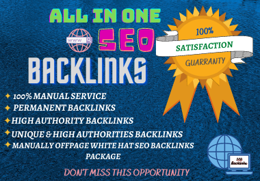 I Will Provide Manually Off page White hat 120 SEO Backlinks package to Boost Your Website