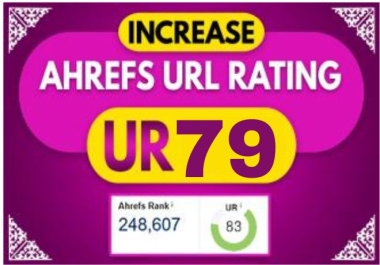I will increase ahrefs url rating ur 75 plus