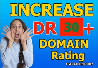 I will increase ahrefs domain rating DR 30 permeant backlinks