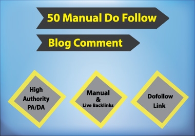 I will do 50 Manually Unique Domain Blog Comment Backlinks