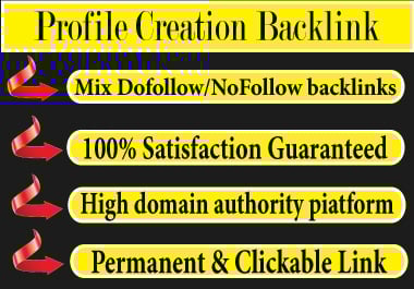 I will Provide 30 High Authority Profile Creation Backlinks