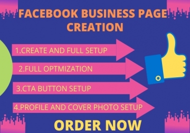 I will create a Facebook business page and optimization