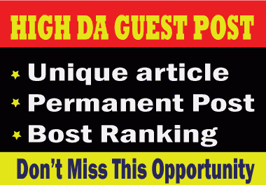I will Publish 5 Guest Post SEO Backlink on High DA Website