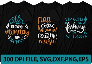 I will make creative typography t-shirt design with svg cutting file