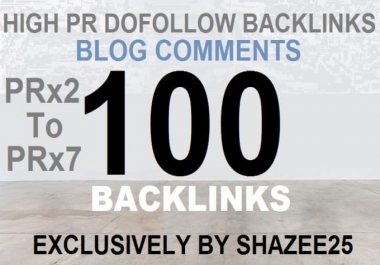 make manually 100 blog comments dofollow backlinks