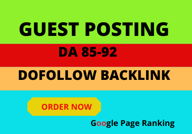 I will do 5 guest post on da 92 high authority site SEO backlinks