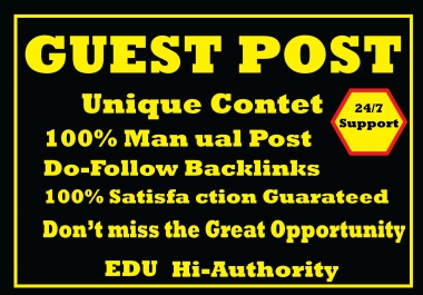I will write and publish guest 5 post in high authority website