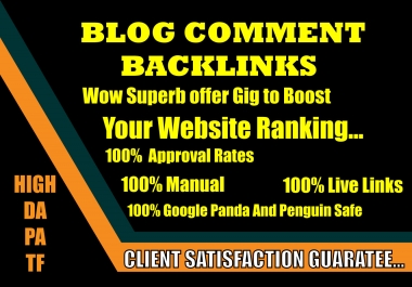 I Will Create 100 Blog Comments + 100 Social Bookmarks Dofollow Backlinks High Authority