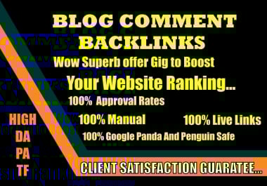 I Will Create 100 Blog Comments + 100 Social Bookmarks Dofollow Backlinks High Authority