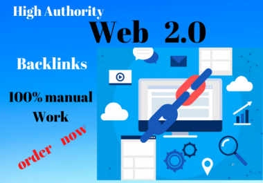 Manual 20 Web2.0 Property permanent backlinks unique link building boost your ranking