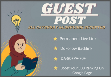 Write and publish 5 high quality Guest Posts using unique words and contextual back link