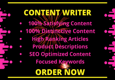 I will write 1300+ words of SEO optimized and plagiarism free content for you.