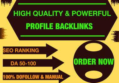 I will do 30 high da profile backlinks manually for SEO ranking