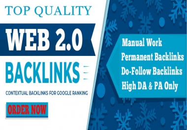 I will Provide 30 High DA Web 2.0 Contextual SEO Backlinks