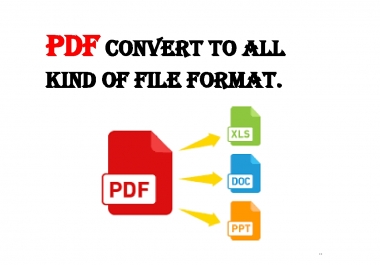 PDF convert to all kind of file format and All doc convert to PDF