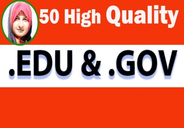I will Create 50 Premium Domain high powerful Edu Gov Backlinks