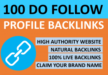 Manually Create 100 High Authority Profile Back-links on your website