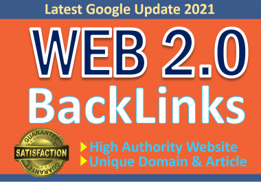 20 Contextual Web 2.0 High Authority SEO manual backlinks 