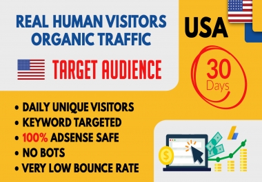 Bring Real Human visitors from USA to Boost your Website Rankings