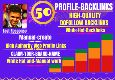 I Will Create 50 do Follow HQ SEO Profile Backlinks