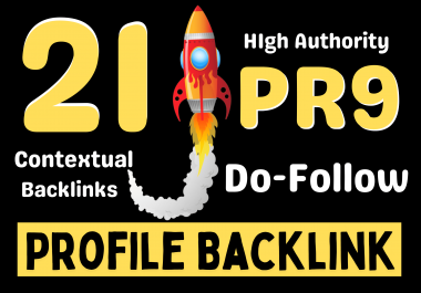 Manually Create 21 HQ Domain Authority only Do-Follow Profile backlinks