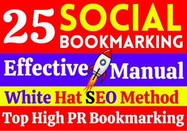 Create 25 High Quality Social Bookmarking Do Follow SEO Live Backlinks for Google Ranking permantly