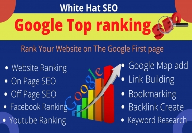 I will do SEO your website for google top ranking monthly service